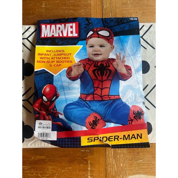 Marvel Spider-Man Halloween Costume Infant 12-18 Months For Baby Brand New - Picture 1 of 2
